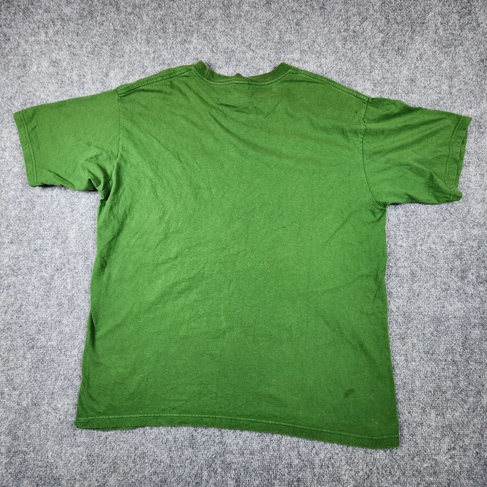 The North Face Mens Large Green Yellow Logo Graphic T-Shirt Short Sleeve Tee